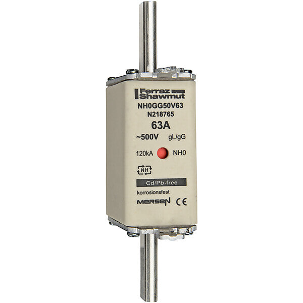Mersen NH-Sicherungseinsatz SF Gr.0 gG 63A/500V KM NH0GG50V63